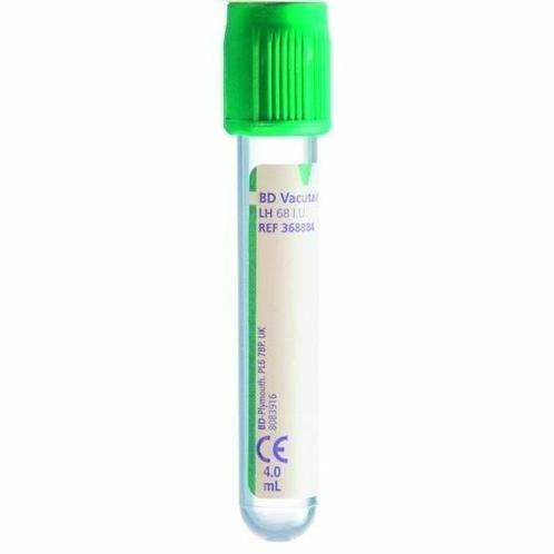 BD Vacutainer bloedbuizen Lithium Heparine - 4ml - 100 stuks, Diversen, Verpleegmiddelen, Nieuw, Verzenden