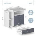 Infantastic® Aankleedcommode -met aankleedkussen, 3 laden, 3, Huis en Inrichting, Verzenden, Nieuw