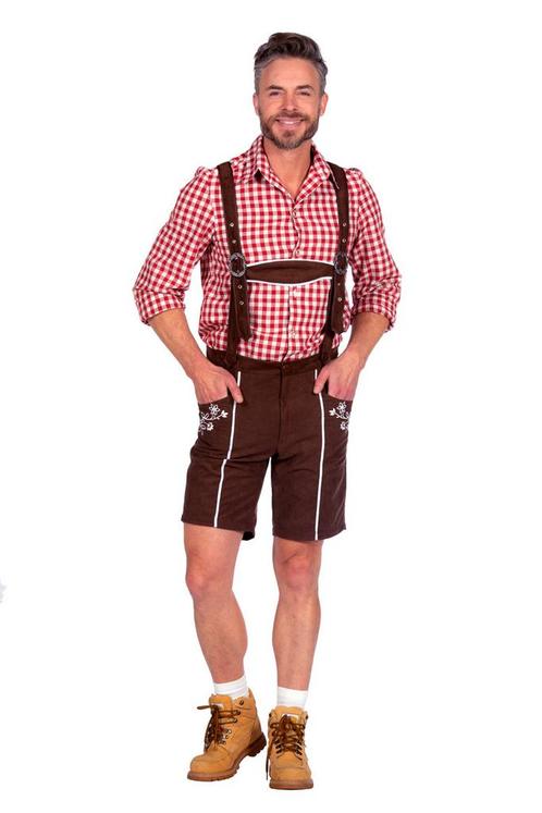 Broek Tirol Kort Bruin Heren Konstantin, Kleding | Heren, Carnavalskleding en Feestkleding, Nieuw, Ophalen of Verzenden