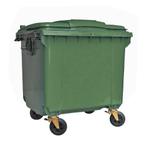 Afvalcontainer 1100 liter groen met driekantslot, Huis en Inrichting, Woonaccessoires | Prullenbakken, Nieuw, Ophalen of Verzenden