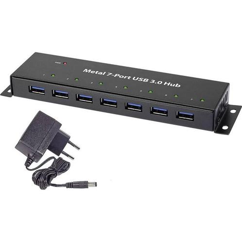 Renkforce USB Multilader - 7 poorten - wand of tafel, Doe-het-zelf en Verbouw, Elektra en Kabels, Verzenden