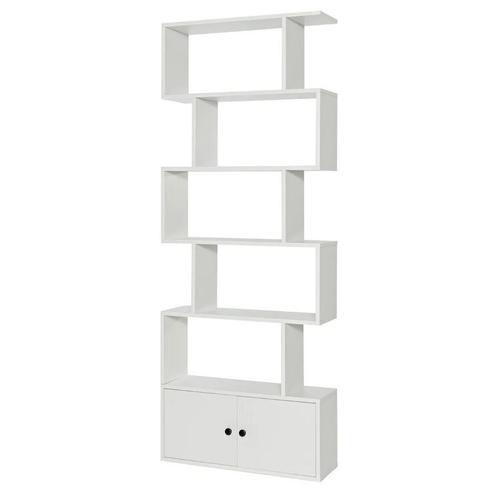 LIVSK Boekenplank 6-Laags S-vormige Boekenkast Decoratieve O, Huis en Inrichting, Kasten | Boekenkasten, Nieuw, Verzenden