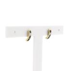 Gouden oorbellen met saffier en diamanten; 0,01 ct., Gebruikt, Overige kleuren, Ophalen of Verzenden, Met edelsteen