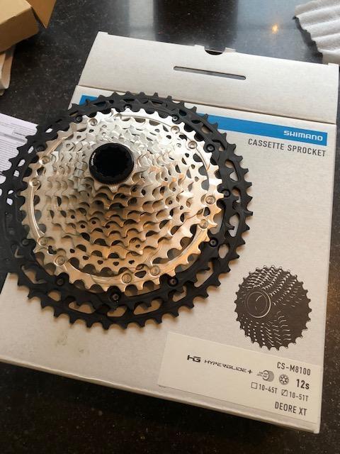 Shimano XT M8100 12 Speed Micro-spline Cassette Nieuw, Fietsen en Brommers, Fietsonderdelen, Mountainbike, Derailleur of Ketting