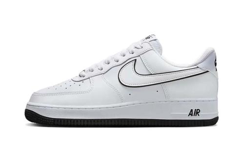 Nike Air Force 1 07 Low White Black Outline Swoosh, Kleding | Heren, Schoenen