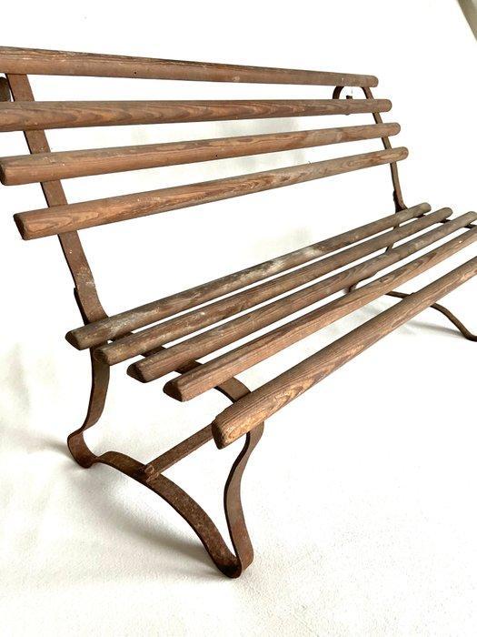 Antiek speelgoed tuinbankje - Bank - smeedijzer & hout , ca, Antiek en Kunst, Curiosa en Brocante