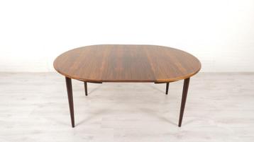 Vintage eettafel | Palissander | Rond | Uitschuifbaar