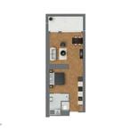 Studio met balkon en wasmachine aansluiting, Huizen en Kamers, Kamers te huur, 35 tot 50 m², Overige regio's