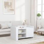 vidaXL Salontafel 80x50x50 cm bewerkt hout wit, Verzenden, Nieuw, Overige houtsoorten, 50 tot 100 cm