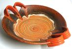 Schaal - Keramiek - Fat Lava, spiraaldecor