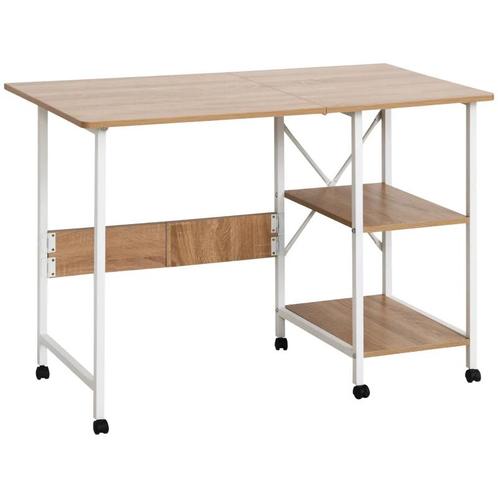 TRUUSK Klaptafel Bureau Bijzettafel Kantoortafel Mobiele Com, Huis en Inrichting, Bureaus, Nieuw, Verzenden