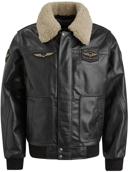 PME Legend Jas Hudson Buff Leer Zwart maat M Heren, Kleding | Heren, Jassen | Winter, Zwart, Nieuw, Maat 48/50 (M), Verzenden
