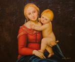Europese school (XX) - Madonna con bambino, Antiek en Kunst, Kunst | Schilderijen | Klassiek