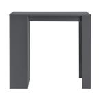 Bartafel met 3 planken 110x50x103 cm donkergrijs