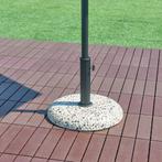 Parasolvoet Bitritto parasolhouder beton rond Ø45x6 cm steen, Tuin en Terras, Verzenden, Nieuw