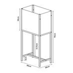 [en.casa] Plantenstandaard Porsgrunn 70x30x30 cm zwart, Tuin en Terras, Bloembakken en Plantenbakken, Verzenden, Nieuw