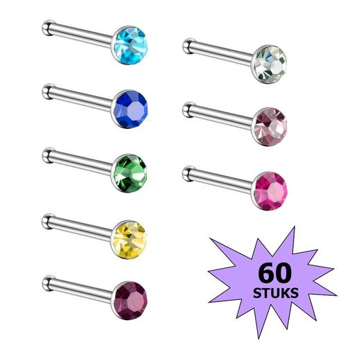 Fako Bijoux® - Neuspiercing - Staafje Kristal - 3.0mm -, Sieraden, Tassen en Uiterlijk, Piercings, Verzenden