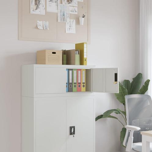 vidaXL Archiefkast 90x40x40 cm staal lichtgrijs, Huis en Inrichting, Kasten | Roldeurkasten en Archiefkasten, Nieuw, Verzenden