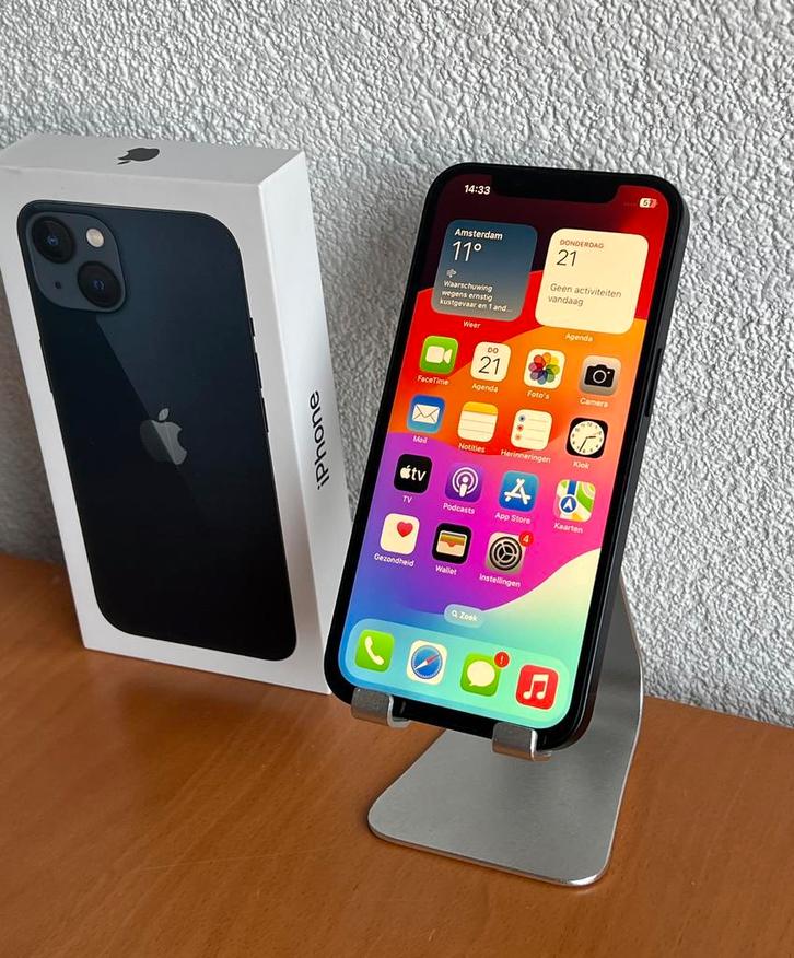 Apple iPhone 13 256GB Zwart / Garantie / Zeer nette staat, Telecommunicatie, Mobiele telefoons | Apple iPhone, Zonder abonnement