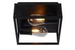 Lucide CARLYN - Plafonnière 2xE14 IP54 Zwart, Tuin en Terras, Buitenverlichting, Verzenden, Nieuw, Aluminium