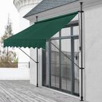 Klem zonwering luifel uitschuifbaar donkergroen 400x120 cm, Tuin en Terras, Zonneschermen, Verzenden, Nieuw