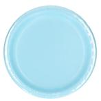 8x Lichtblauwe babyshower  wegwerp bordjes van karton 23 c.., Verzenden, Nieuw