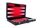 Backgammon koffer rood / zwart / wit - 45 x 28 cm, Verzenden, Nieuw