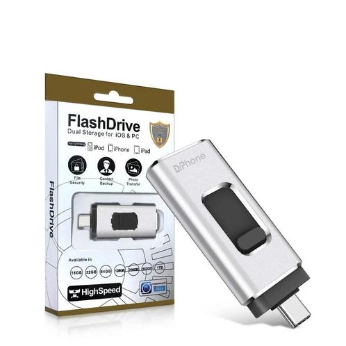 DrPhone EasyDrive - 256GB - 4 In 1 Flashdrive - OTG USB 3.0, Computers en Software, USB Sticks, Verzenden