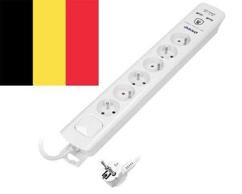 Design stekkerdoos in het wit - 3 meter kabel - 6 uitgangen, Doe-het-zelf en Verbouw, Elektra en Kabels, Nieuw, Ophalen of Verzenden