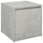 Opbergbox met lade 40,5x40x40 cm bewerkt hout betongrijs, Verzenden