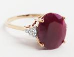 Zonder Minimumprijs - Ring - 14 karaat Geel goud Robijn -, Sieraden, Tassen en Uiterlijk, Ringen, Nieuw