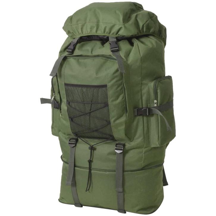 vidaXL Rugzak legerstijl XXL 100 L groen, Sieraden, Tassen en Uiterlijk, Tassen | Rugtassen, Nieuw, Verzenden