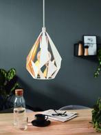 EGLO Carlton 1 Hanglamp - 1 lichts - E27 - Wit - Goud, Verzenden, Nieuw
