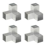 vidaXL Paalverbindingen 4 st Y-vorm 91x91 mm gegalvaniseerd, Verzenden, Nieuw