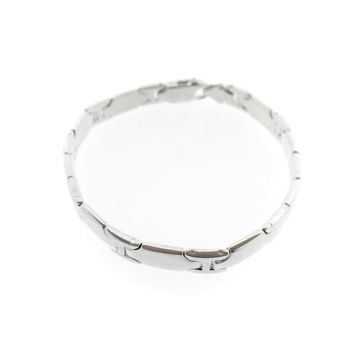 Zilveren matte schakel armband | 19 cm (zilveren armband), Sieraden, Tassen en Uiterlijk, Armbanden, Overige kleuren, Gebruikt