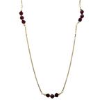 Gouden vintage venetiaan collier met granaat 14 krt, Ophalen of Verzenden, Nieuw