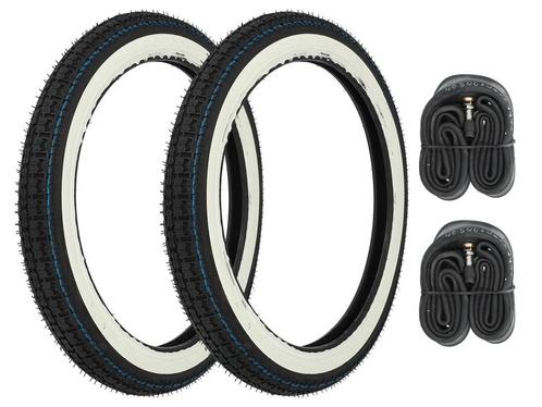 16 inch 2.25x16 Kenda K252 white wall banden set Tomos A3 /, Fietsen en Brommers, Brommeronderdelen | Algemeen, Nieuw, Ophalen of Verzenden