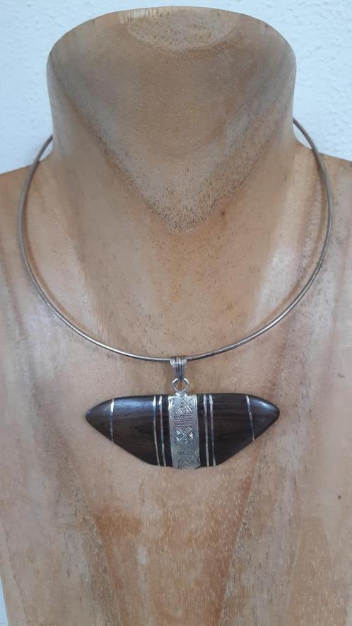 Touareg ebony / zilveren hanger, Antiek en Kunst, Kunst | Niet-Westerse kunst, Verzenden
