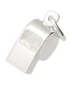 Zilveren Scheidsrechtersfluit ketting hanger, Verzenden, Nieuw