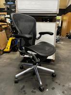 25 x Herman Miller Aeron maat B bureaustoel Aluminium, Verzenden, Zwart, Zo goed als nieuw, Bureaustoel
