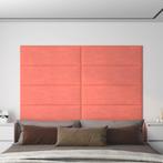 vidaXL Wandpanelen 12 st 3,24 m² 90x30 cm fluweel roze, Verzenden, Nieuw