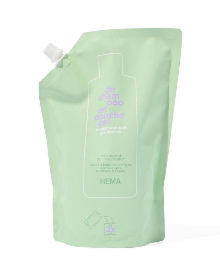 HEMA Navulverpakking shampoo en douchegel 1000ml, Sieraden, Tassen en Uiterlijk, Uiterlijk | Haarverzorging, Nieuw, Verzenden