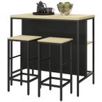 TRUUSK Barset - 2 Barstoelen en 1 Bartafel - Vlekbestendig -, Verzenden, Nieuw