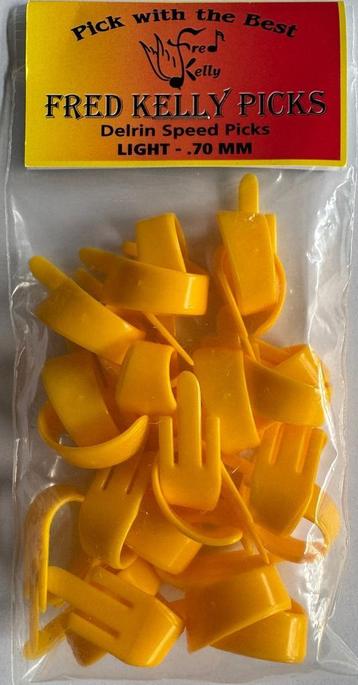 Fred Kelly Delrin Medium Speed Pick duimplectrum 24-pack beschikbaar voor biedingen