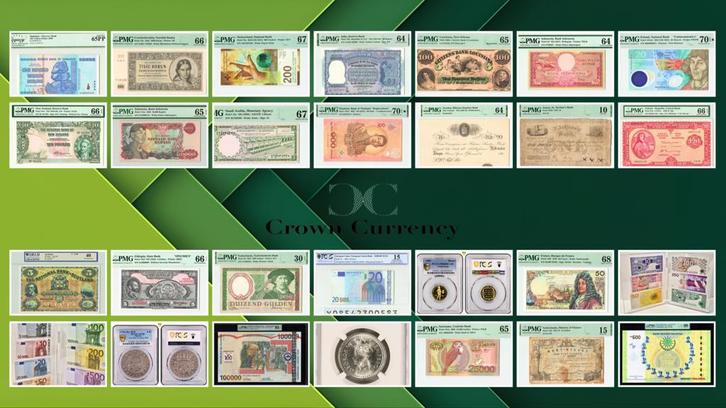 Crown Currency bankbiljetten en munten veiling 45 is online!, Postzegels en Munten, Munten | Nederland