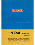 1968 FIAT 124 SPORT COUPÉ CARROSSERIE ONDERDELENHANDBOEK