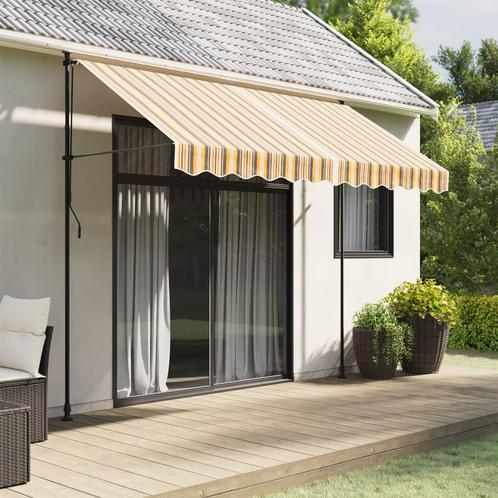 vidaXL Vervangingsdoek voor luifelrok gestreept 3 m geel en, Tuin en Terras, Zonneschermen, Nieuw, Verzenden