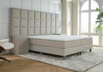 ACTIE! Boxspring Napoli 140 200 Beige, Huis en Inrichting, Nieuw, Beige, Modern, 140 cm