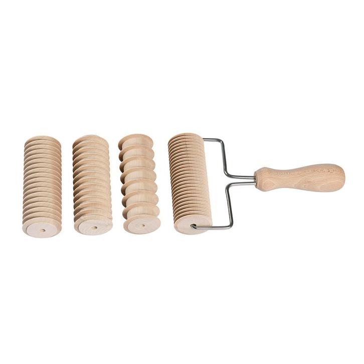 Deegsnijder Hout met Verwisselbare Rollers 11cm Ø4cm, Hobby en Vrije tijd, Taarten en Cupcakes maken, Nieuw, Verzenden