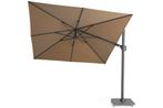 Platinum Challenger parasol T2 - 3x3 m. - Taupe, Tuin en Terras, Verzenden, Nieuw, Zweefparasol